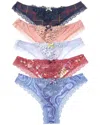 Honeydew 5pk Willow Thong In Multi