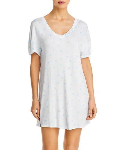 Honeydew All American Heart Print Sleepshirt In Something Blue Hearts