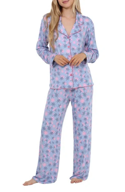Honeydew All American Long Sleeve Jersey Pajamas In Moonstruck Stars
