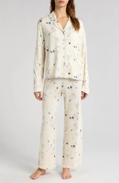 Honeydew All American Long Sleeve Jersey Pajamas In Parfait Floral
