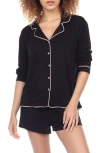 Honeydew All American Long Sleeve Short Pajamas In Black