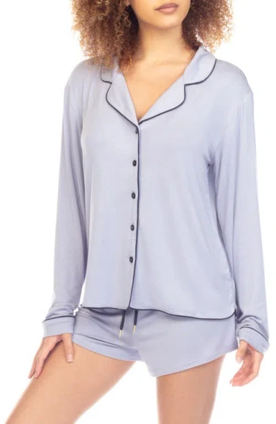 Honeydew All American Long Sleeve Short Pajamas In Lunar