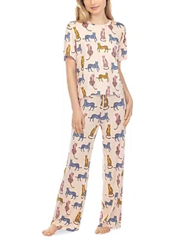 Honeydew All American Pajama Set In Salty Cheetah