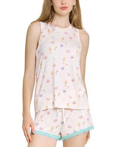 Honeydew All American Pajama Set In White