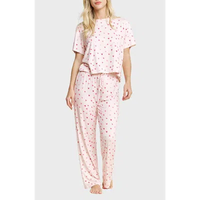 Honeydew 2pc All American Jersey Pajama Set In Pink