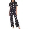 Honeydew All American Pajama Set In Black Stars