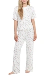 Honeydew All American Pajamas In Ivory Rosebuds