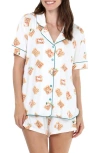 Honeydew All American Shortie Pajamas In Ivory Waffles
