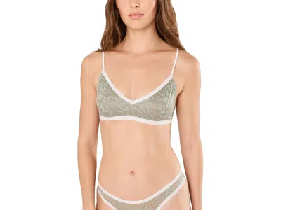 Honeydew Azlin Bralette Women's Bra Soft Olive: Md, Rayon/spandex In Gray