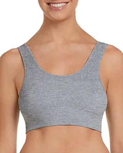 Honeydew Bailey Ribbed Bralette In Heather Grey