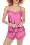Honeydew Beauty Sleep Satin Camisole & Shorts Pajamas In Pink