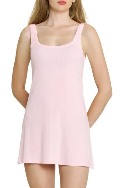 Honeydew Blissful Pointelle Chemise In Pink