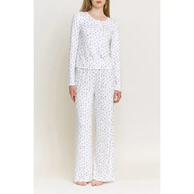 Honeydew Blissful Pointelle Pajamas In White