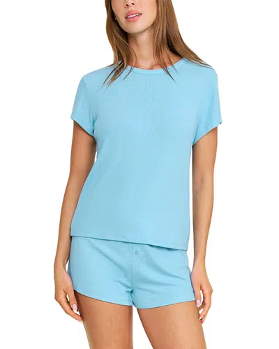Honeydew Blissful Shortie Pajama Set In Blue