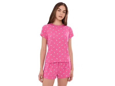 Honeydew Blissful Shortie Pajama Set In Pink