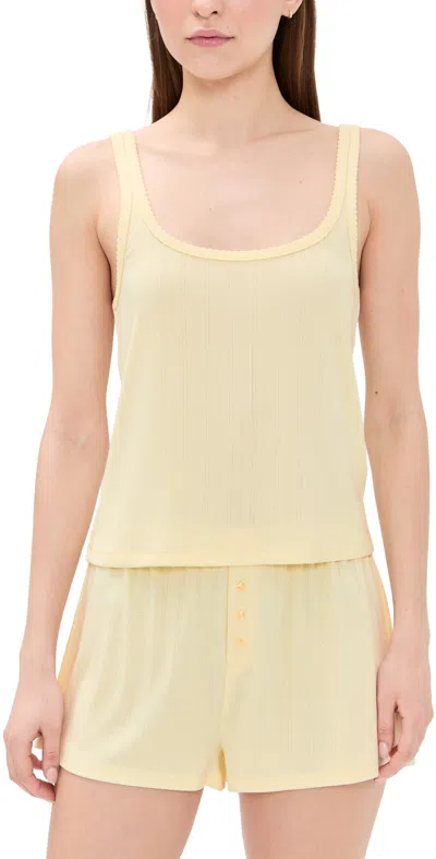 Honeydew Blissful Tank Shortie Pajama Set Rays In Yellow