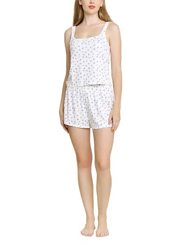 Honeydew Blissful Tank Shortie Set In White