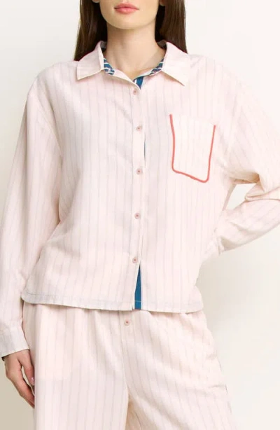 Honeydew Brunch Date Button-up Shirt In Pink