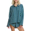 Honeydew Brunch Date Long Sleeve Shorts Pajamas