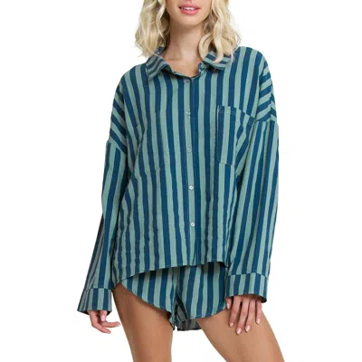 Honeydew Brunch Date Long Sleeve Shorts Pajamas
