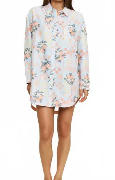 Honeydew Brunch Date Sleep Shirt In Pattern In White
