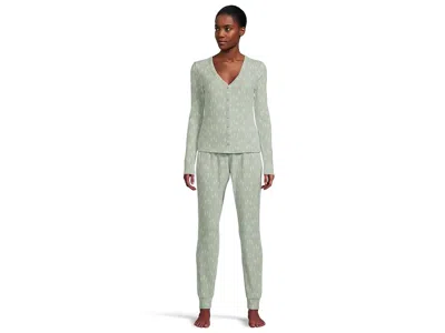 Honeydew Cabin Comfort Cardigan Pants In White
