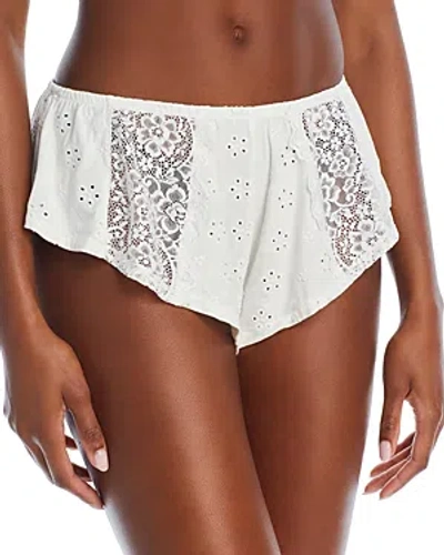 Honeydew Charli Lace Eyelet Shorts In White