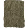 Honeydew Chunky Knit Throw Blanket In Green