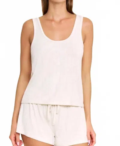 Honeydew Cloud Modal Tank In Oat In White