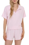 Honeydew Coffee Club Waffle Knit Short Pajamas In Strawberry