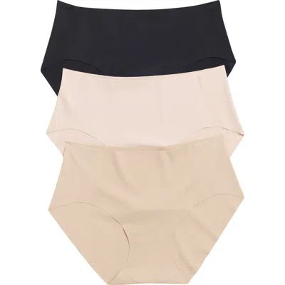 Honeydew Cool Luxe 3-pack Hipster Briefs In Black Assorted