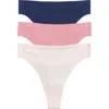 Honeydew Cool Luxe 3-pack Thongs In Multi