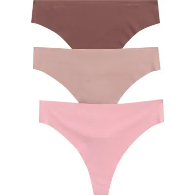 Honeydew Cool Luxe 3-pack Thongs In Multi