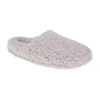 Honeydew Curly Sherpa Clog Slipper Womens Memory Foam Clog Slippers In Gray