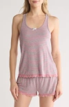 Honeydew Intimates 2pc All American Pajama Short Set In Lotus Stripe