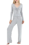 Honeydew Dreamland Lounge Rib Pajamas In Heather Grey
