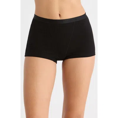 Honeydew Emma Rib Boyshorts In Black