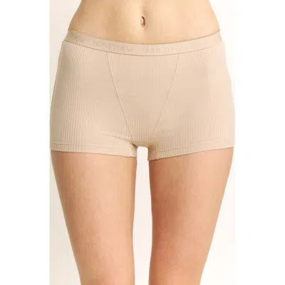 Honeydew Emma Rib Boyshorts In Neutral