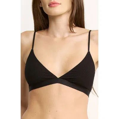 Honeydew Emma Rib Bralette In Black