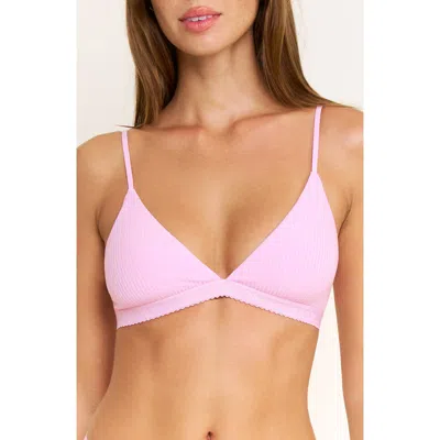 Honeydew Emma Rib Bralette In Pink