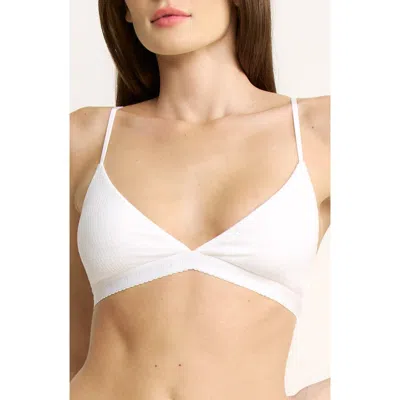Honeydew Emma Rib Bralette In White