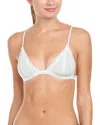 Honeydew Eyelash Triangle Bralette In White