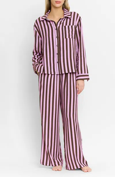 Honeydew Girl Brunch Long Sleeve Pajamas In Pink
