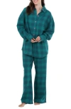 Honeydew Golden Hour Cotton Twill Pajamas In Bayberry Plaid