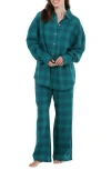 Honeydew Golden Hour Cotton Twill Pajamas In Bayberry Plaid