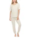 Honeydew Good Times Pajama Set In Heather Oatmeal
