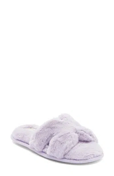 Honeydew H Band Plush Faux Fur Slipper In Purple