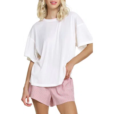Honeydew Hangout Pointelle Pajama T-shirt In White
