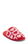 Honeydew Heart Checkerboard Scuff Slipper In Multi