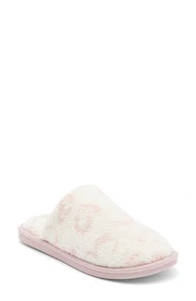 Honeydew Heart Faux Shearling Slipper In White